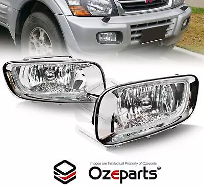 Full Set Fog Light Spot Driving Lamp KIT (Chrome) For Mitsubishi Pajero NM 00~02 • $75.88