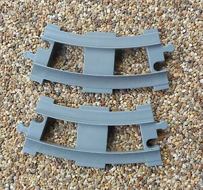 Two Curved Short Grey Lego Duplo Train Tracks - Replacement Parts • $11.95