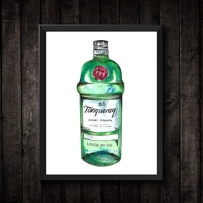 Tanqueray Gin Print A4 Art Gift Gin Bottle Gin Print Gin And Tonic • £19.95