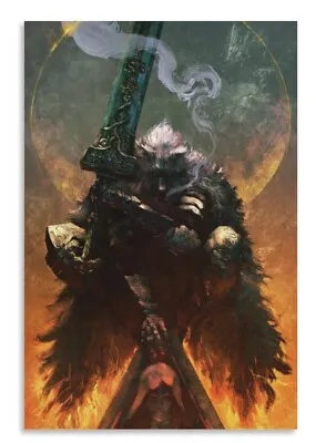 Wolf King Werewolf Warrior Great Sword- Displate - Metal Poster - 26.9 X 18.9in • $64.99