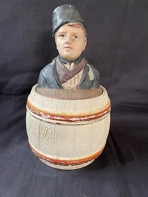 Antique Buster Brown Tobacco Humidor By Johan Maresch (Austria) Pottery C1880 • $279