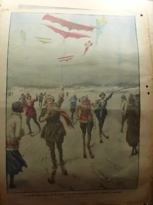 1891 1931 Sport Winter Ice Ski Deer Flying Sled Sail Skate 6 Newspapers Anci • $96.12