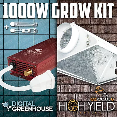 Digital Slim 1000 Watt HPS MH EZ COOL 6 AIR COOLED GROW LIGHT W 1000w  • $399