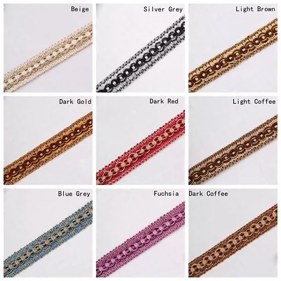 11M 2cm Wide Gimp Braid Trimming Upholstery Costume Sewing Craft DIY Materials • $31.43