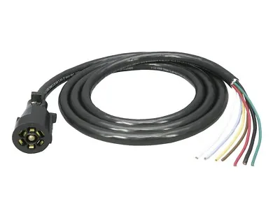 7-Way RV Round Tow Plug Wiring Harness Molded Trailer End W/ 8 Ft Cable Bargman • $43.13