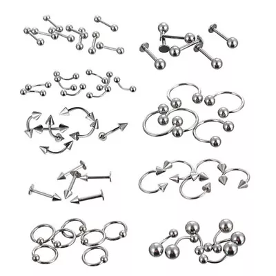 Wholesale Body Piercing Jewellery Barbell Ring Labret Stud BCR 1.2mm(16G) • £2.39