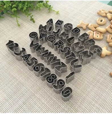 Pack Of 36 Alphabet Letter & Number Fondant Icing Cutter Set-Small Size • £4.95