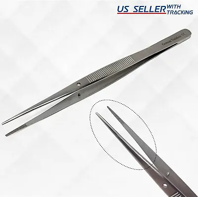 Surgical Mini Dressing Tweezer Straight Cotton Tissue Thumb Forceps Surgery Lab • $5.90