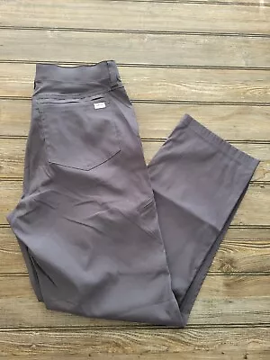 Orvis Pants Men 34x29 Gray Nylon Stretch Hiking Flat Front Outdoor Elastic Waist • $22.98