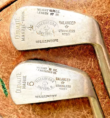 2 Vintage MacGregor Golf Clubs Duralite Mashie Iron 4 Mashie 5 Dayton Ohio • $15