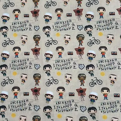 Stranger Things Halloween Character Fabric Poly Cotton Fat Quarter • £4.95