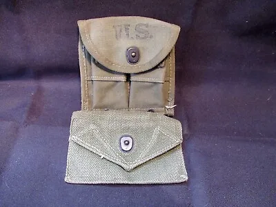 Wwii U.s. M-1 Carbine Magazine Belt Pouch & Other • $20