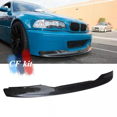 For 2001-2006 BMW CSL Style E46 M3 2D 4D Carbon Fibre Front Bumper Lip Spoiler • $399