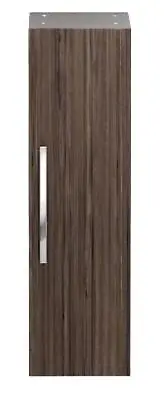 Tallboy Bathroom Cabinet Cupboard Tall Walnut Wall Hung Modern 1200mm Furniture • £109.99
