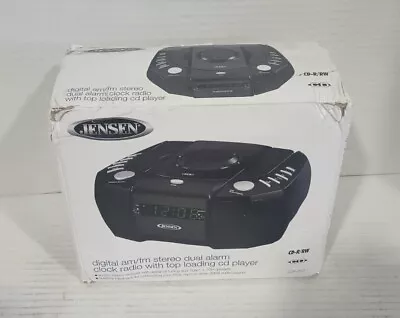 Jensen Jcr-310 Dual Alarm Clock Digital Fm/am Radio Top Loading Cd Player  • $39.99