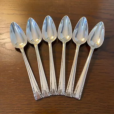 Set Of 6 Pointed Spoons Windermere Silverpride Plate EPNS A1 Sheffield England • $9.99