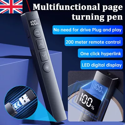 Wireless Presenter Laser Pointer PPT Remote Clicker Pen Powerpoint Presentation • £9.78