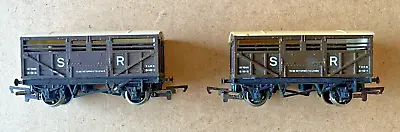 2 Hornby OO Gauge Southern Railway Brown Cattle / Sheep Wagons. Good Condition • £15