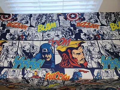 MARVEL AVENGERS Colorful TWIN BED FLAT SHEET 100% Polyester • $7