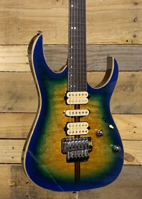 Ibanez Premium RG6PFGMLTD Electric Guitar Geyser Blue Burst W/ Case • $1399.99