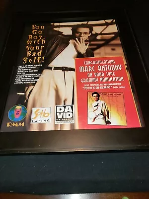 Marc Anthony Latin Grammy Awards Rare Original Promo Poster Ad Framed! #2 • $52.08