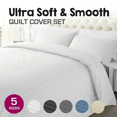 $39 • Buy 1000TC Microfibre Single/KS/Double/Queen/King/SK Size Bed Quilt/Duvet Cover Set
