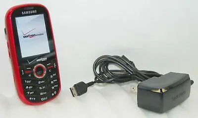 Samsung Intensity Verizon RED Slider Cell Phone SCH-U450 MicroSD 1xRTT Grade B • $17