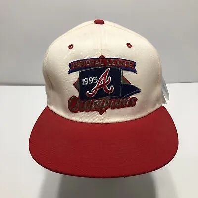 Rare New Era Cap Hat Vtg Atlanta Braves 95 League Champs Pro Model Snapback MLB • $67.50