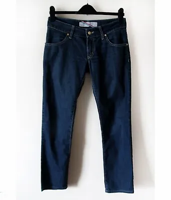 MET In Jeans Italy Designer Low Waist / Rise Slim Leg Stretch 28W 27L Excellent • $40.02