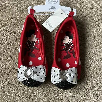 Disney Store Minnie Mouse Ballet Costume Princess Slippers Shoes Girl's Size 8 • $22.49