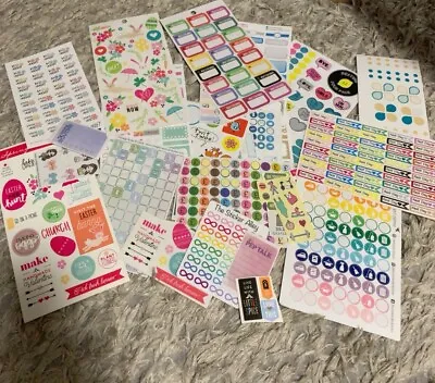 Planner Stickers Bundle Sheets Calendar Diary Journaling Scrapbooking • £4.99