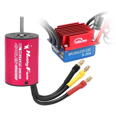 4P Brushless Motor ESC Combo High Torque 2838 4500KV Motor Kits For 1/12 RC Car • $40.99