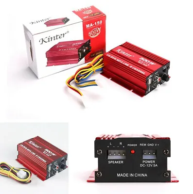 78dB 500W 2CH Hifi Car Stereo Audio Amplifier Kit Subwoofer For MP3 MP4 Speaker • $38.55