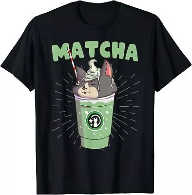 NEW LIMITED Matcha Tea Catpuccino Funny Cat Matcha Design Gift Tee T-Shirt S-3XL • $23.27