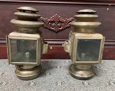 Lft & Rt~pair Of Corcoran Brass/nickel Model T Ford Side Lamps Lights~year?? • $299.99