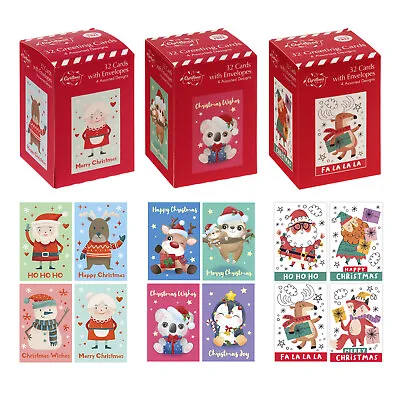 32pcs Bulk Pack Christmas Xmas Greeting Cards & Envelopes Kids 6x9.5cm • $7.95