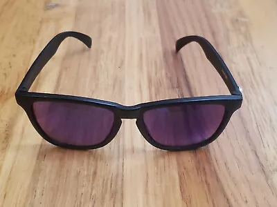 Vintage I SKI Sunglasses BLACK/ BLUE PURPLE Mirror Ski Shades Made In TAIWAN • $25
