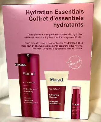 MURAD Hydration Essentials 3 Piece Set Peptides Prebiotics MSRP $78 • $30