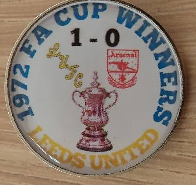 Retro Leeds United 1972 Fa Cup Winners Pin Badge • £3