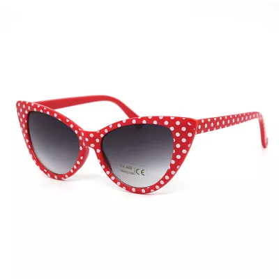 Sunglasses Cat Eye Rockabilly 50's 60's Vintage Dot Frame Rock N Roll Fashion • $21.90