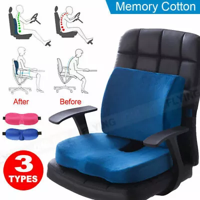 $21.58 • Buy Memory Foam Lumbar Back Pillow Support Seat Cushion Home Office Car Seat Chair