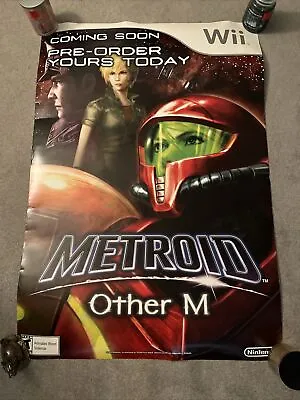 Nintendo Wii Metroid Other M GameStop Promotional Double-sided Poster 33x48 • $39.99
