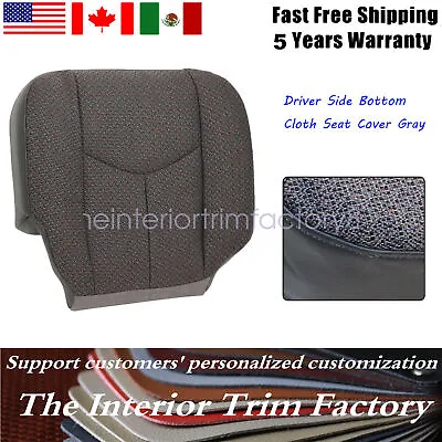 For 2003-2007 Chevy Silverado 1500 2500 Driver Side Bottom Cloth Seat Cover Gray • $23.05