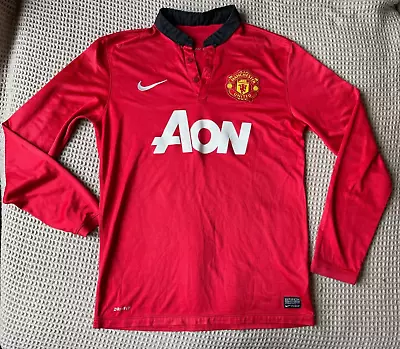 Manchester United Nike DRI-FIT Authentic Unisex Adult Long Sleeve Shirt Red Sz M • $27