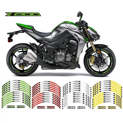 17  Rim Stripes Wheel Tape Sticker Decals For KAWASAKI 2003-2022 Z800 Z1000 Z900 • $14.39