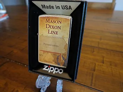 American Civil War Mason Dixon Line Zippo Lighter Mint In Box • $27.95