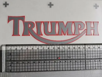 ****2 X TRIUMPH TANK STICKERS/DECALS  DECAL**red/silver 2 Colour Cast Vinyl • £9.99