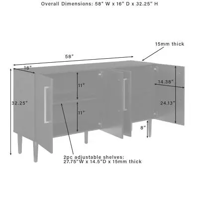 Everett Sideboard Mahogany • $333.48