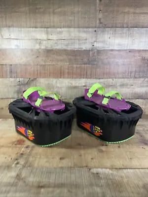 Vintage 1989 Moon Shoes Anti-Gravity Trampoline Big Time Toys Black And Purple  • $13.99