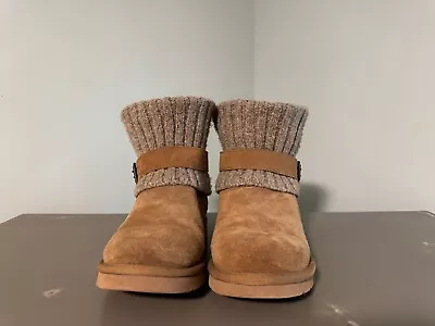 UGG Womens Boots Cambridge Chestnut 1003175 Size 8 Suede And Knit • $45